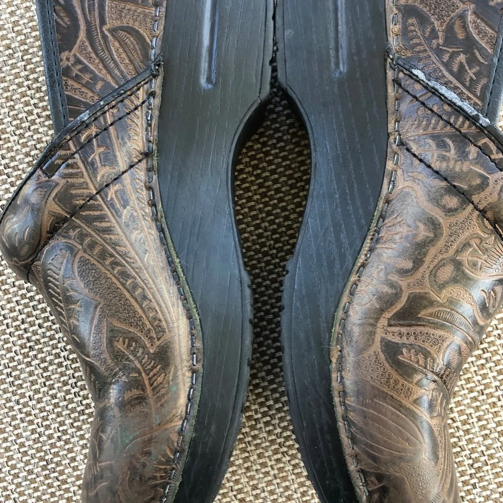 Dansko Brown Patterned Clogs - Picture 5 of 9